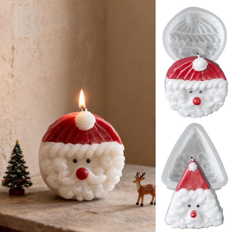 Soap Making Ins - Santa Claus Silicone Candle Mold 3D