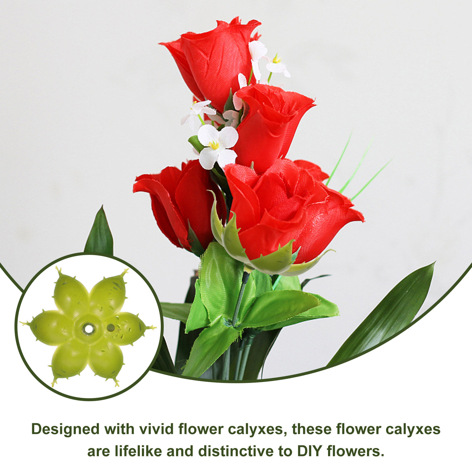 50pcs Artificial Rose Calyxes  - Soap Making Ins review and price