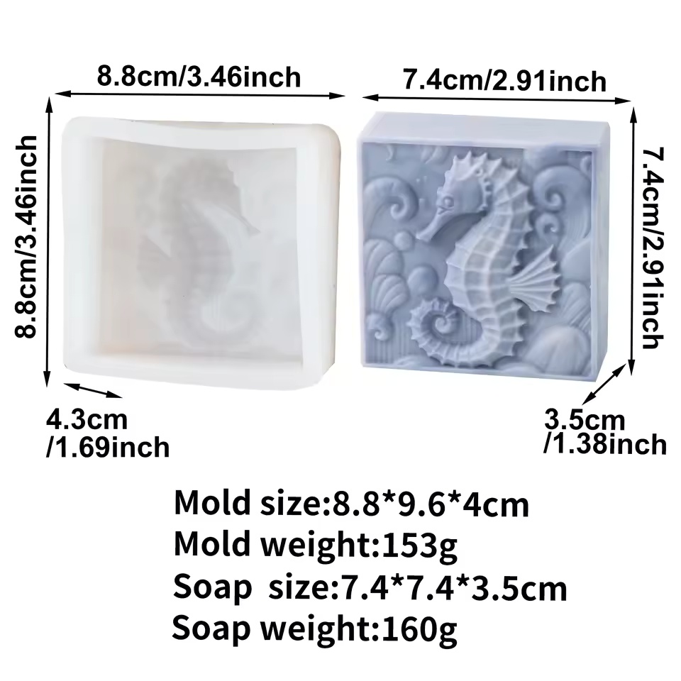 3D Seahorse Silicone Soap Mold - Soap Making Instructions review and price