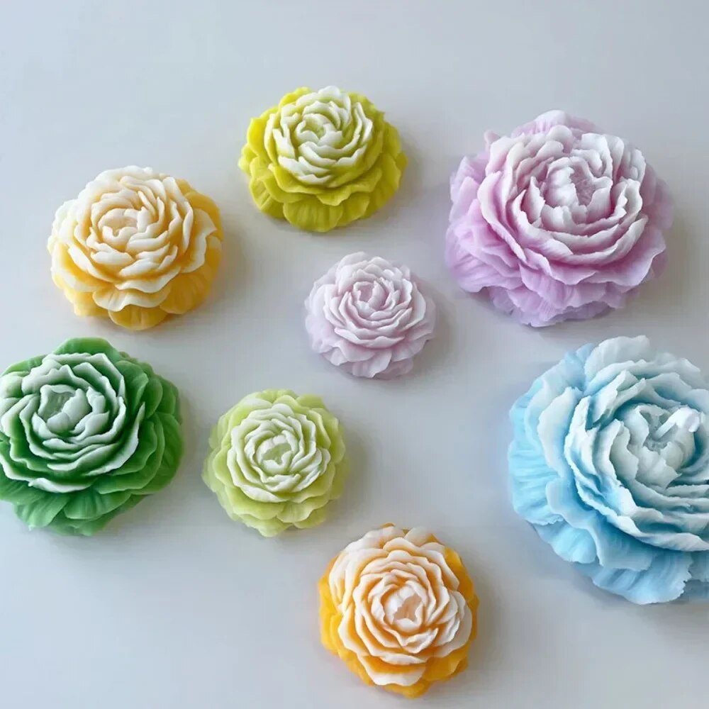 3D Peony Candle Silicone Mold  - Soap Making Gifts review and price
