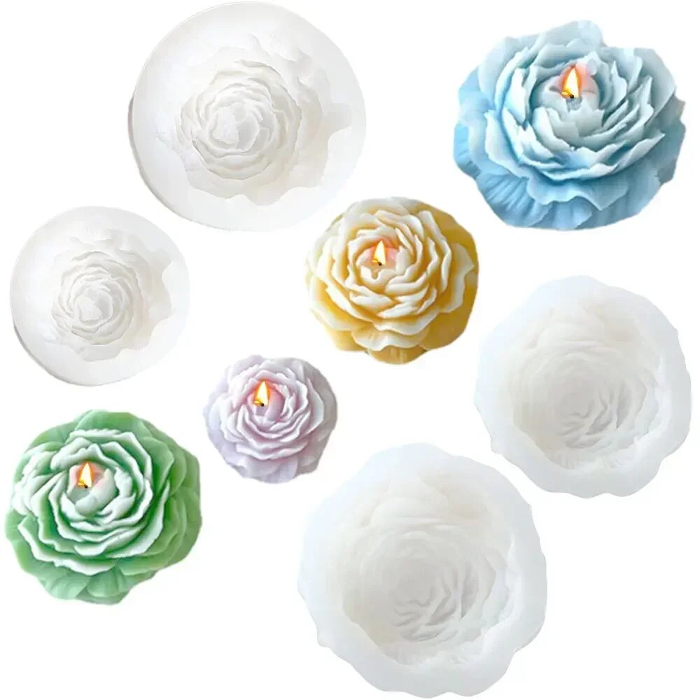 3D Peony Candle Silicone Mold  - Soap Making Gifts review and price