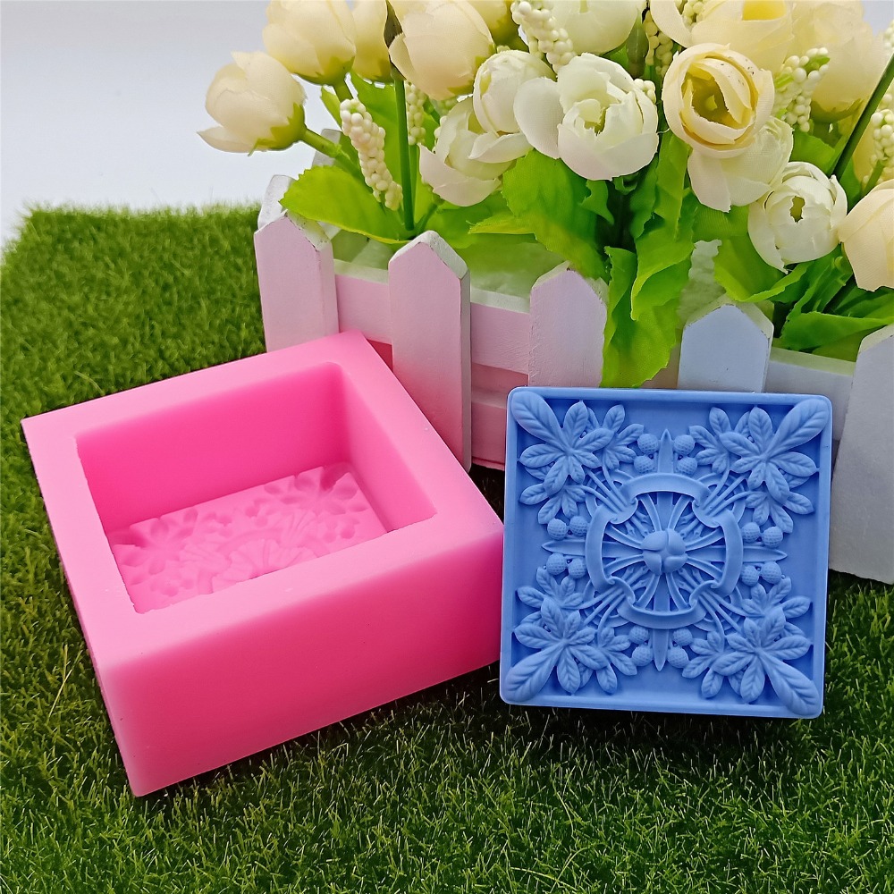 Square Design Soap Molds Flowe - Soap Making Instructions review and price